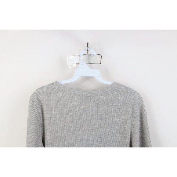 Vtg Y2K Aeropostale Womens L Babydoll Thermal Knit 3/4 Sleeve T-Shirt Metallic - Picture 13 of 14